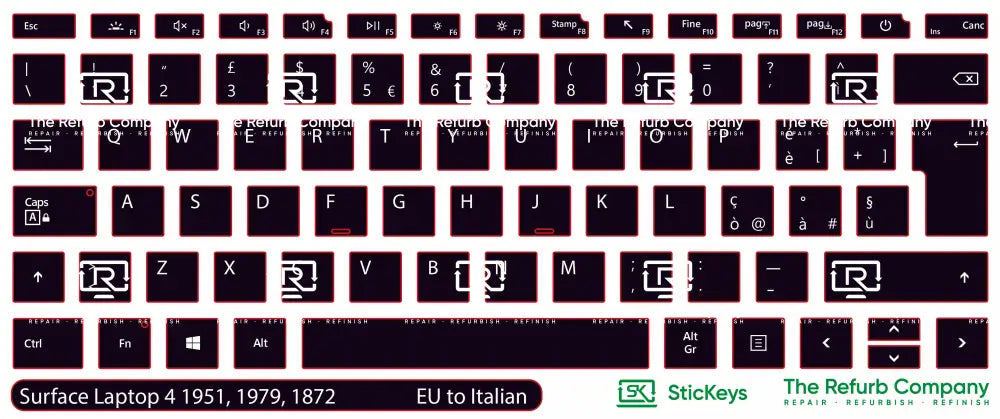 SticKeys® for Microsoft Surface Laptop 4 1951, 1979, 1872