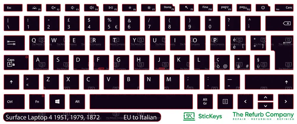 SticKeys® for Microsoft Surface Laptop 4 1951, 1979, 1872