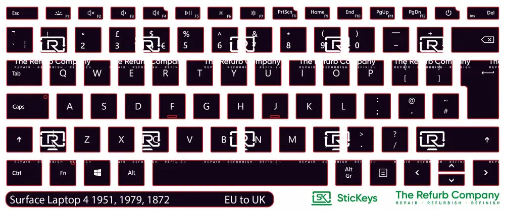 SticKeys® for Microsoft Surface Laptop 4 1951, 1979, 1872