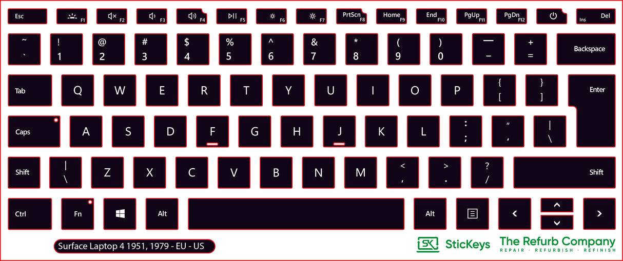 SticKeys® for Microsoft Surface Laptop 4 1951, 1979, 1872