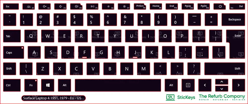 SticKeys® for Microsoft Surface Laptop 4 1951, 1979, 1872