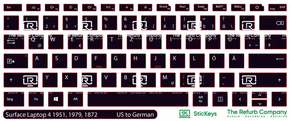 SticKeys® for Microsoft Surface Laptop 4 1951, 1979, 1872