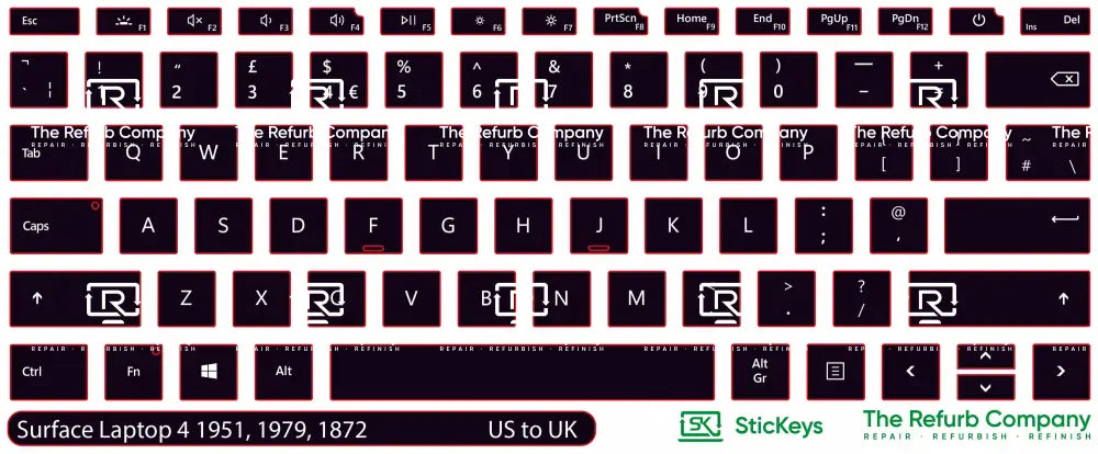 SticKeys® for Microsoft Surface Laptop 4 1951, 1979, 1872