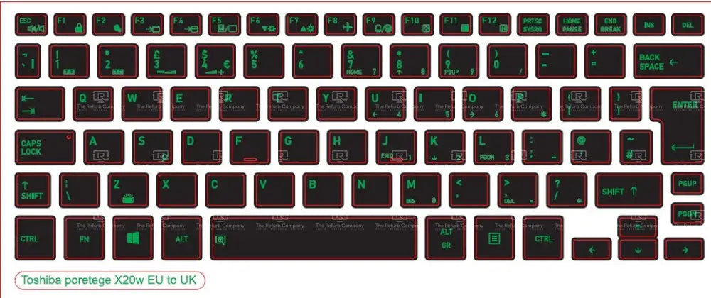 SticKeys® for Toshiba Portege X20W-E-12