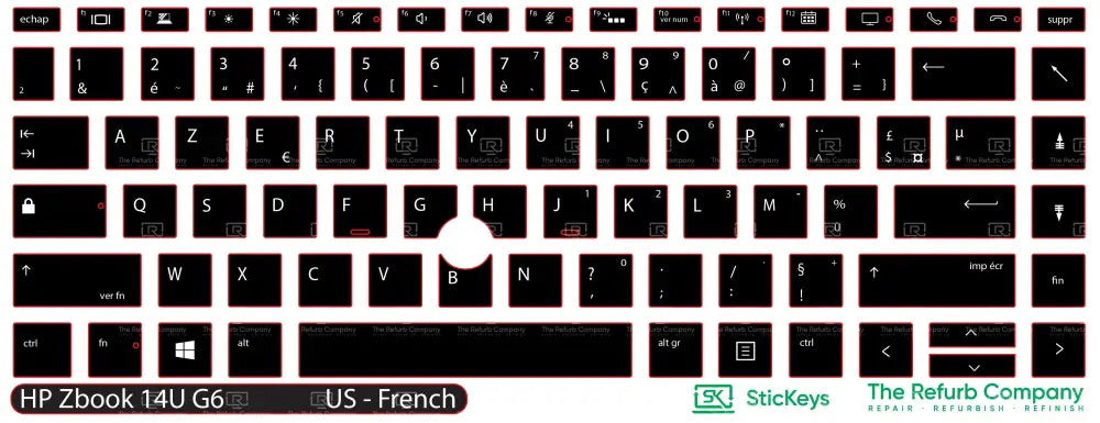 SticKeys® for HP Zbook 14U G6