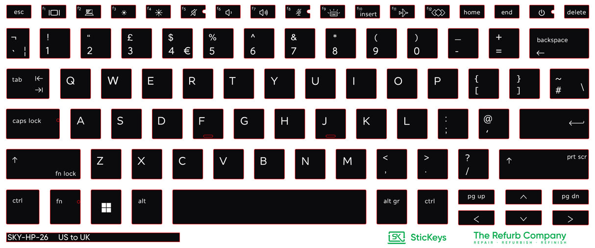 SticKeys for HP EliteBook 840 845 G9, G10 / x360 1040 G9, G10 / x360 830 G10 2-in-1