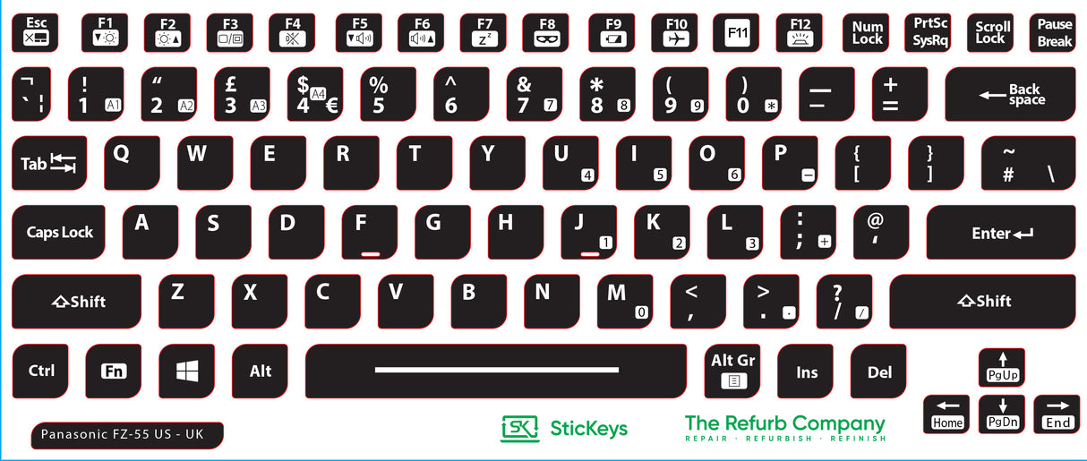 SticKeys® for Panasonic Toughbook FZ-55