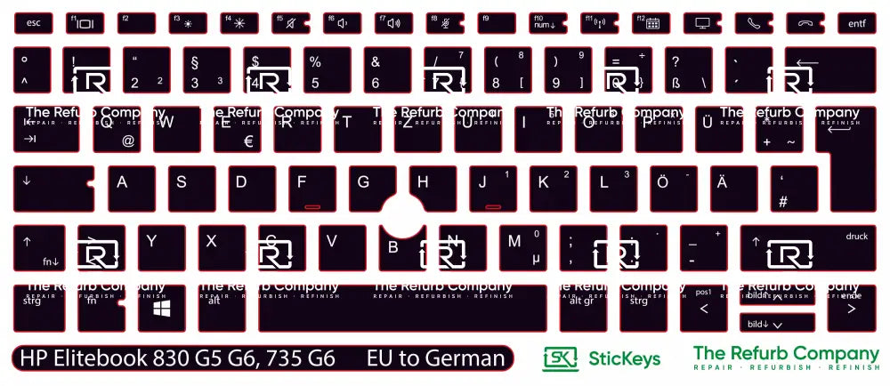 SticKeys® for HP Elitebook 830 G5, G6 / 735 G6