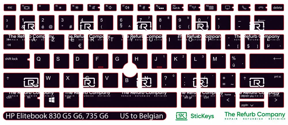 SticKeys® for HP Elitebook 830 G5, G6 / 735 G6