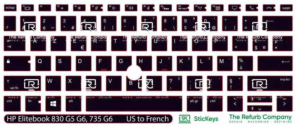 SticKeys® for HP Elitebook 830 G5, G6 / 735 G6
