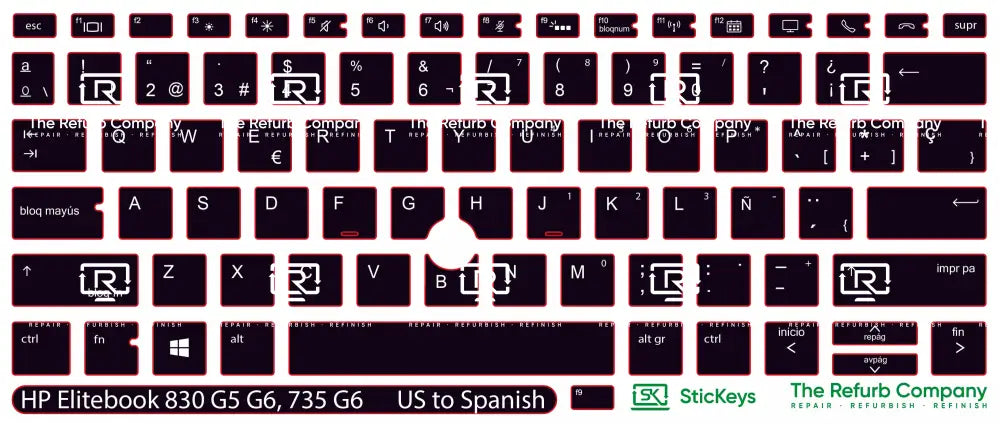 SticKeys® for HP Elitebook 830 G5, G6 / 735 G6