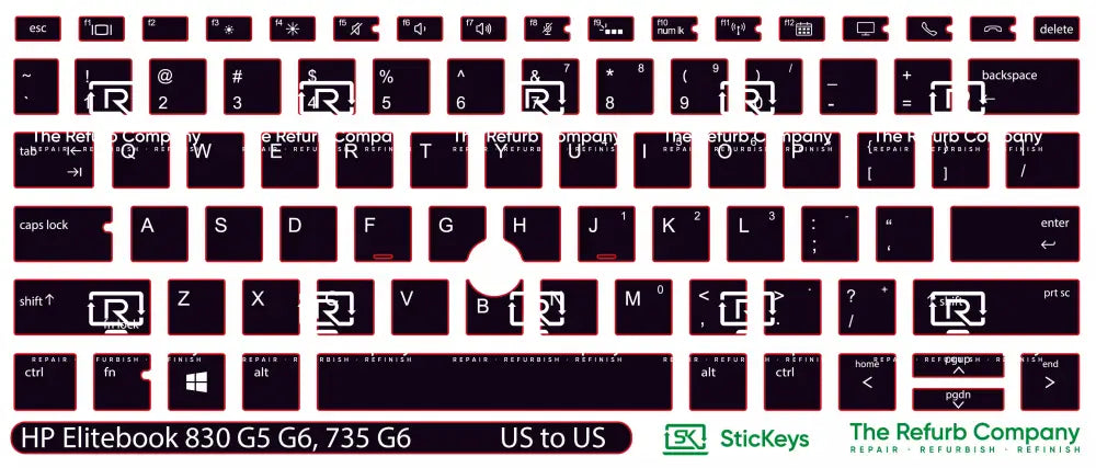 SticKeys® for HP Elitebook 830 G5, G6 / 735 G6
