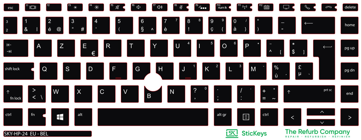 SticKeys for HP EliteBook 840 845 G5, G6, / 745 G6 / HP Studio x360 G5