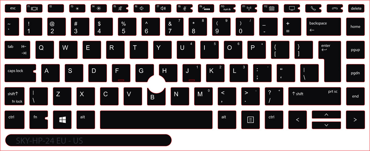 SticKeys for HP EliteBook 840 845 G5, G6, / 745 G6 / HP Studio x360 G5