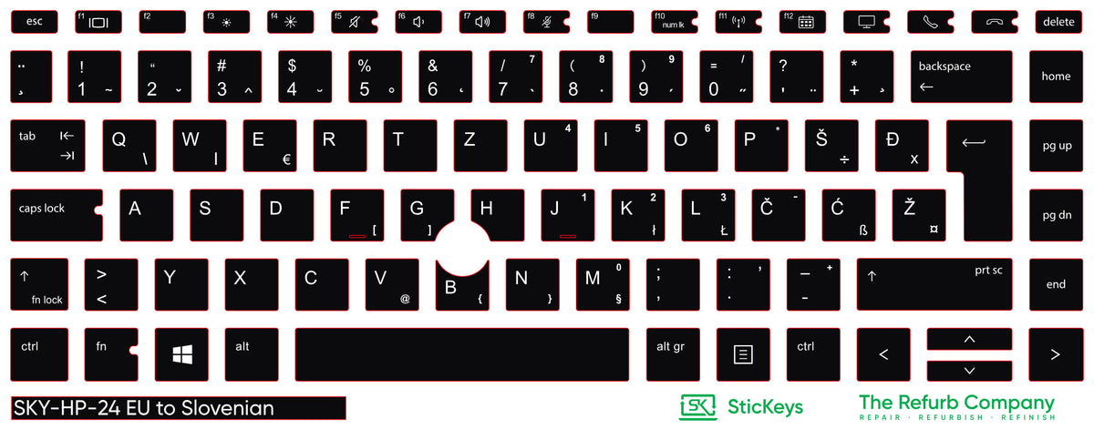 SticKeys for HP EliteBook 840 845 G5, G6, / 745 G6 / HP Studio x360 G5