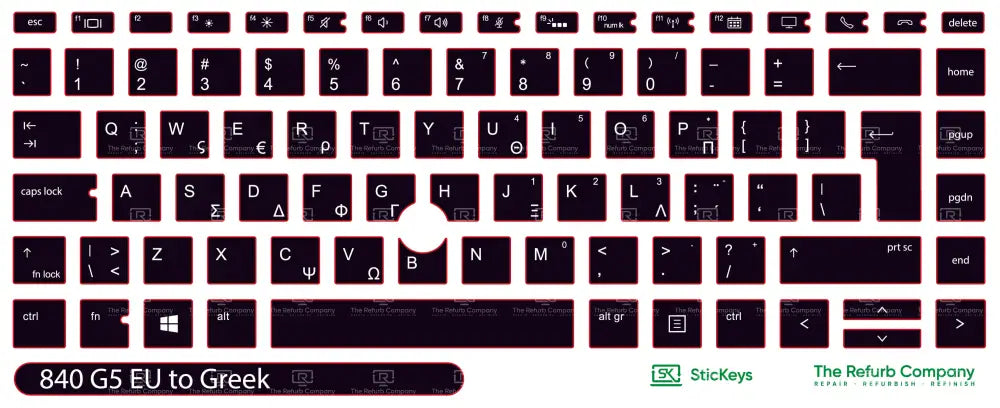 SticKeys® for HP Elitebook 840 G5, G6, / 745 G6 / HP Studio X360 G5