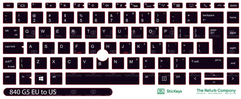 SticKeys® for HP Elitebook 840 G5, G6, / 745 G6 / HP Studio X360 G5
