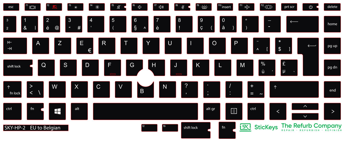 SticKeys for HP EliteBook 745 840 845 G7/G8 - HP Firefly 14 G7