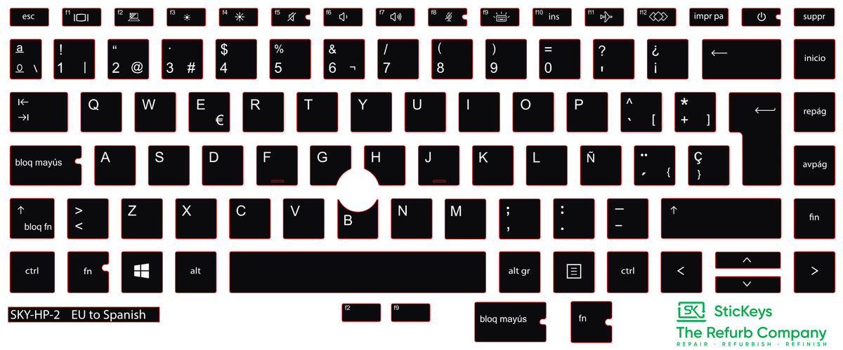 SticKeys for HP EliteBook 745 840 845 G7/G8 - HP Firefly 14 G7