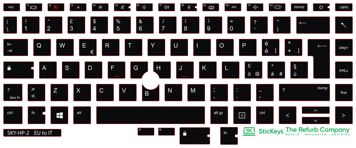 SticKeys for HP EliteBook 745 840 845 G7/G8 - HP Firefly 14 G7