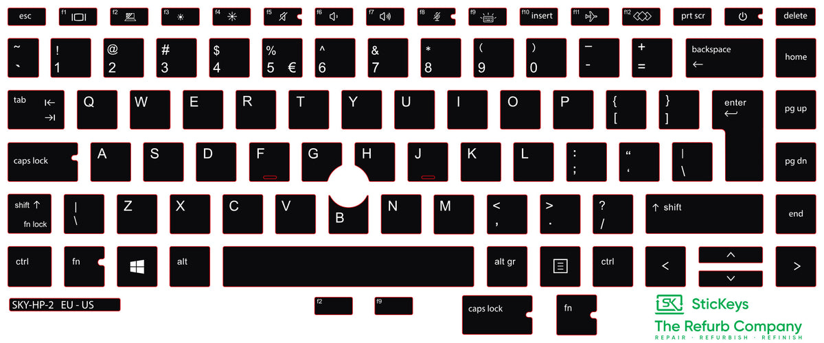 SticKeys for HP EliteBook 745 840 845 G7/G8 - HP Firefly 14 G7