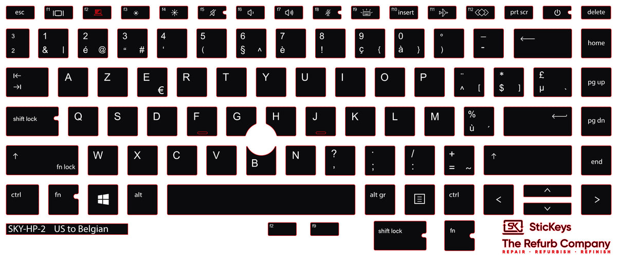 SticKeys for HP EliteBook 745 840 845 G7/G8 - HP Firefly 14 G7