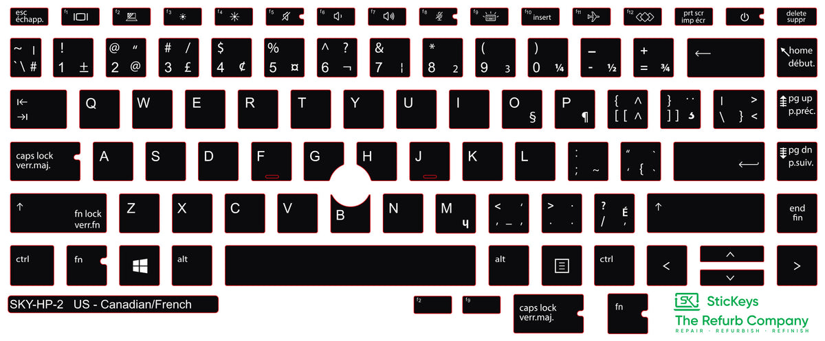 SticKeys for HP EliteBook 745 840 845 G7/G8 - HP Firefly 14 G7