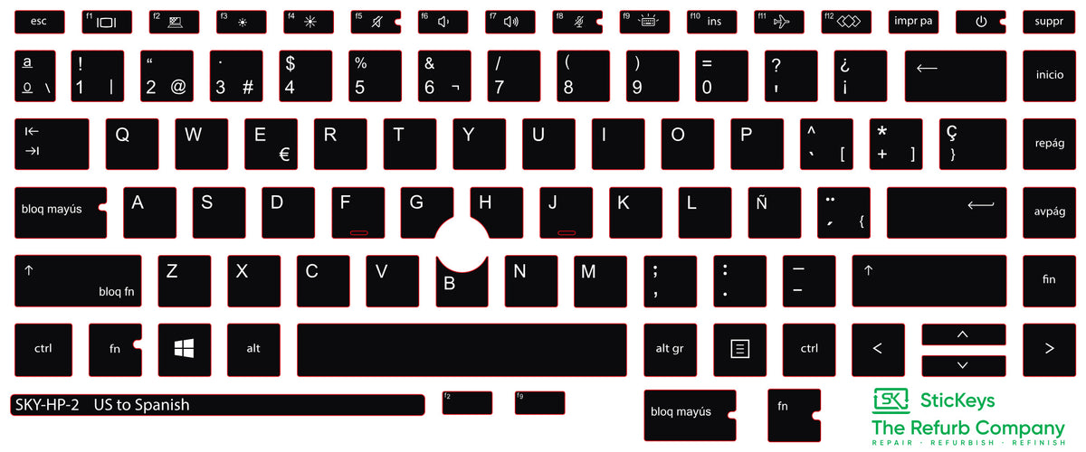 SticKeys for HP EliteBook 745 840 845 G7/G8 - HP Firefly 14 G7