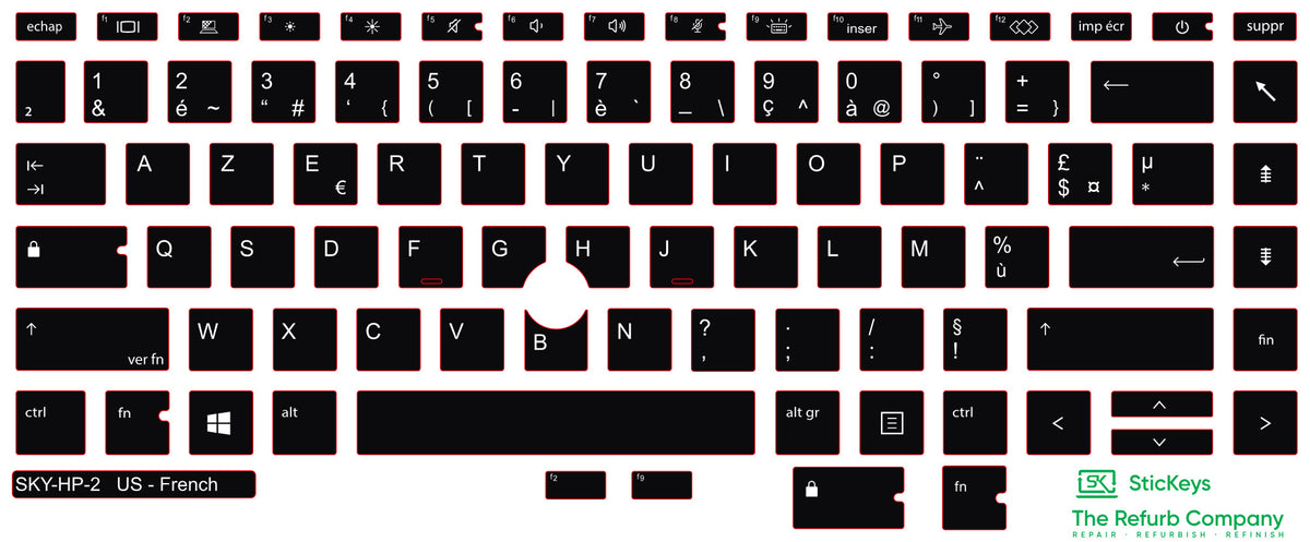 SticKeys for HP EliteBook 745 840 845 G7/G8 - HP Firefly 14 G7