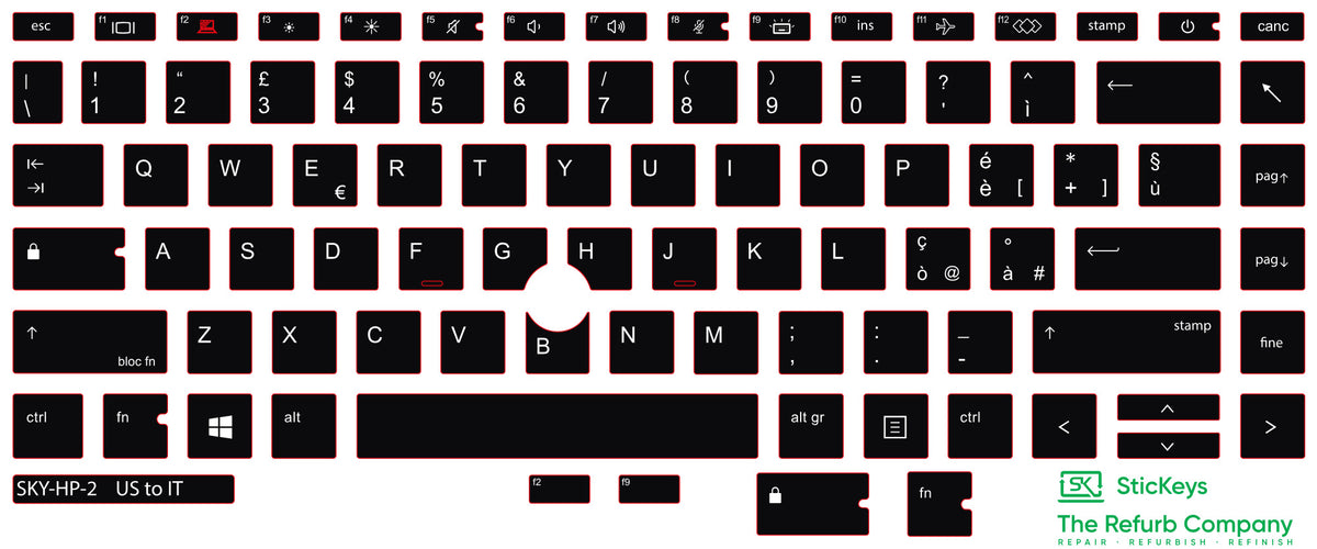 SticKeys for HP EliteBook 745 840 845 G7/G8 - HP Firefly 14 G7