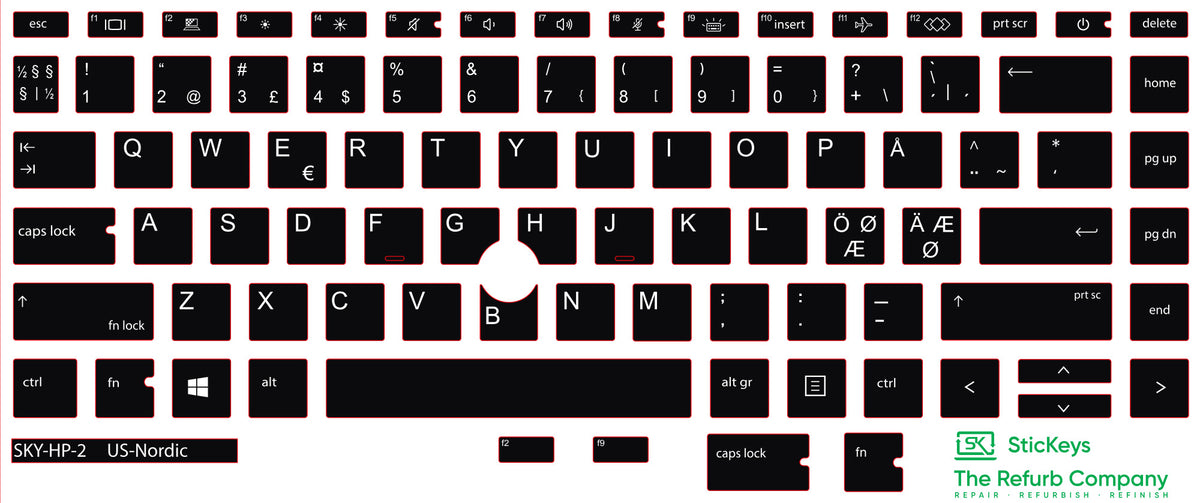 SticKeys for HP EliteBook 745 840 845 G7/G8 - HP Firefly 14 G7