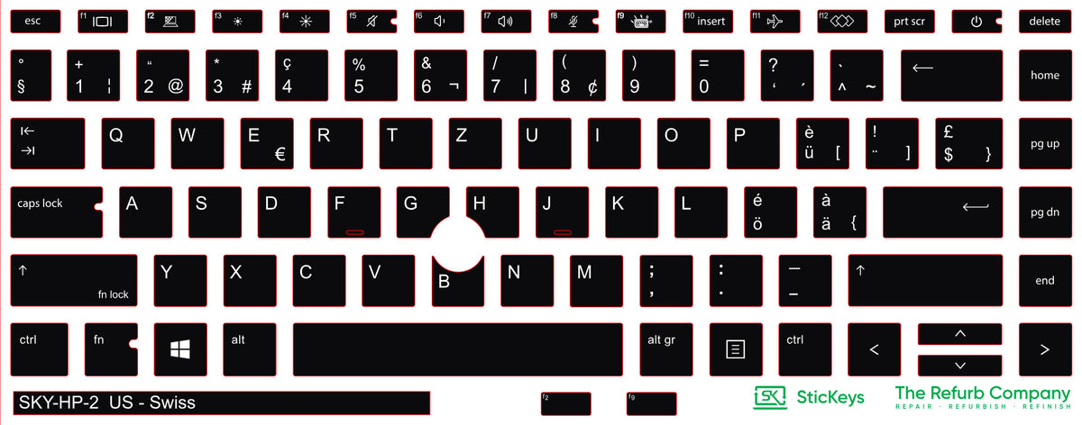 SticKeys for HP EliteBook 745 840 845 G7/G8 - HP Firefly 14 G7