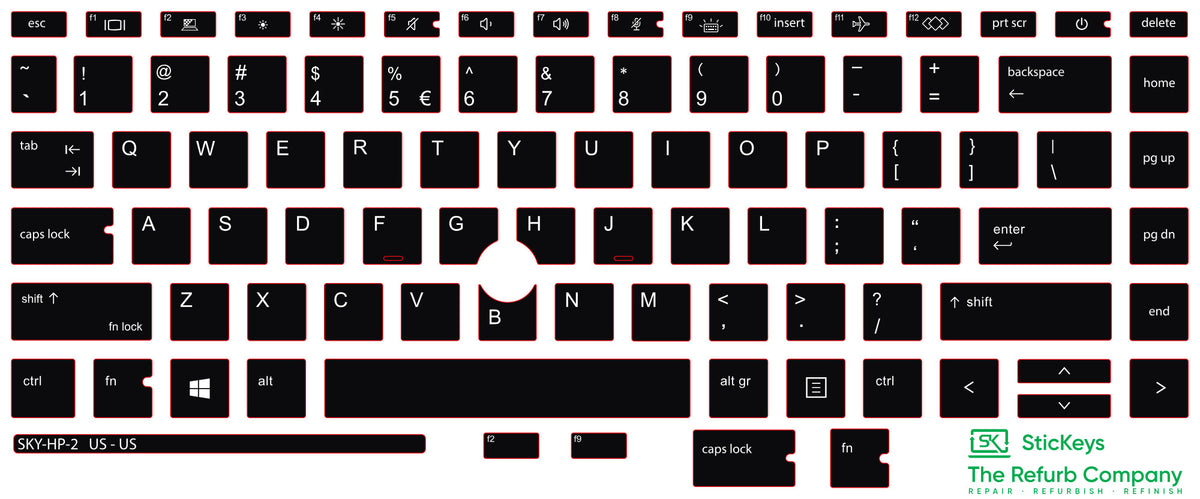 SticKeys for HP EliteBook 745 840 845 G7/G8 - HP Firefly 14 G7