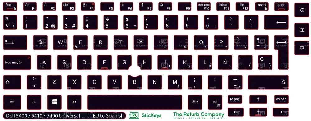 SticKeys® for Dell Latitude 7400, 5410, 5400