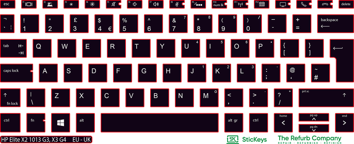 SticKeys® for HP Elite X2 1013 G3/X2 G4