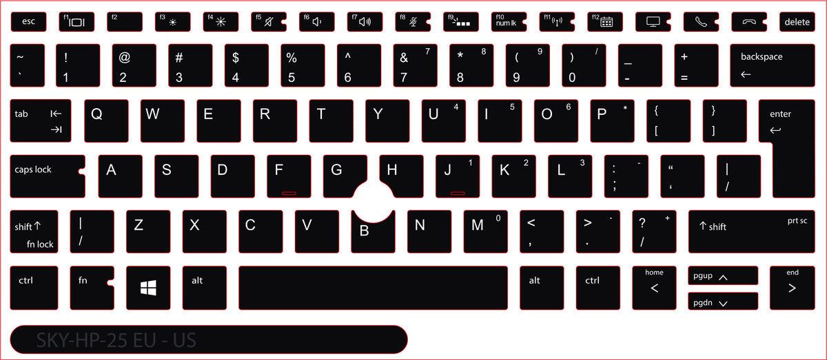 SticKeys for HP EliteBook 830 G5, G6 / 735 G6