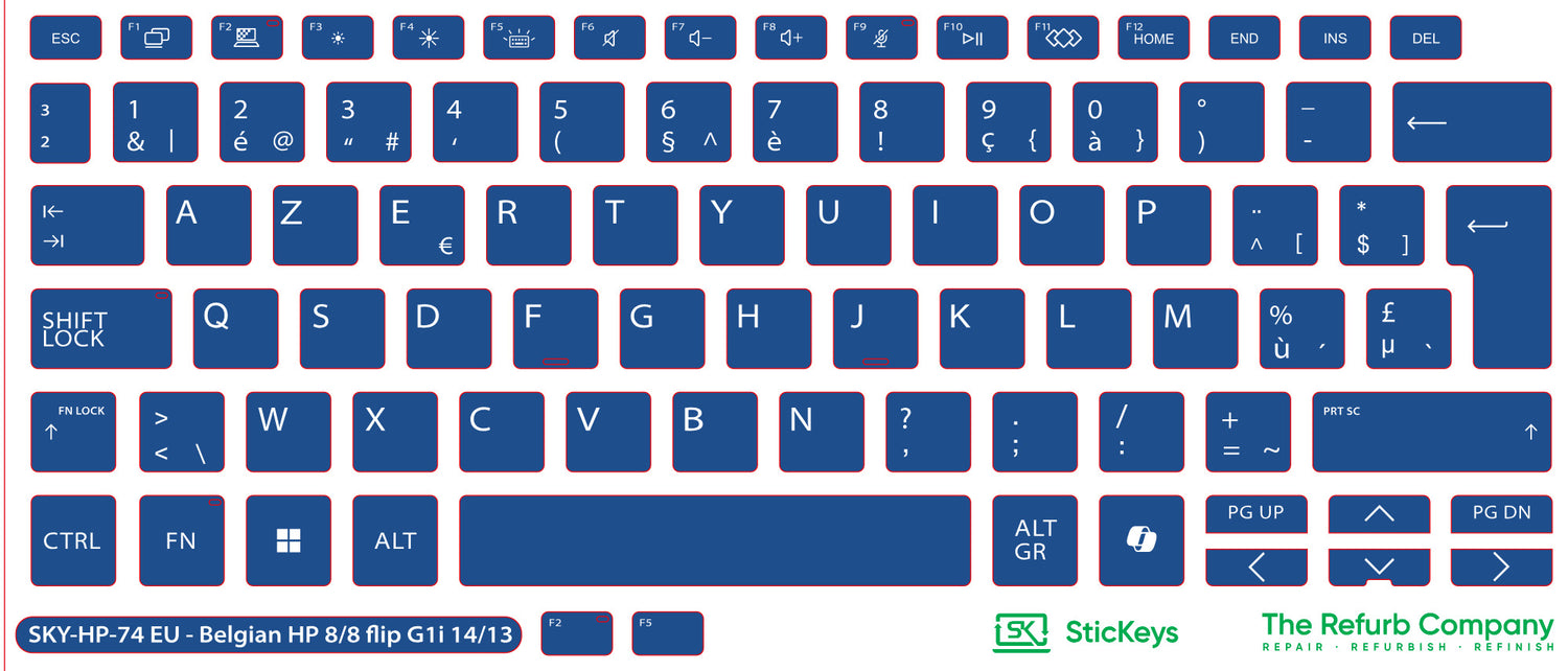 SticKeys for HP 8 G1i 14" / 8 G1i 14" Flip / X G1i 14 AI