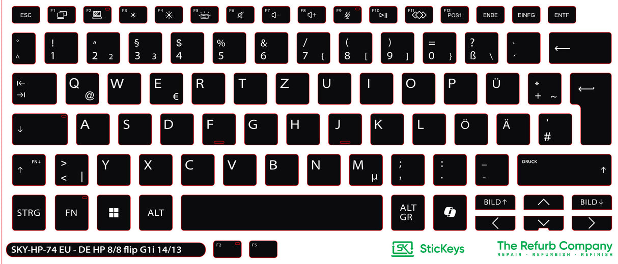 SticKeys for HP 8 G1i 14" / 8 G1i 14" Flip / X G1i 14 AI