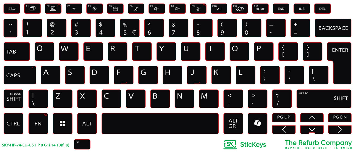SticKeys for HP 8 G1i 14" / 8 G1i 14" Flip / X G1i 14 AI