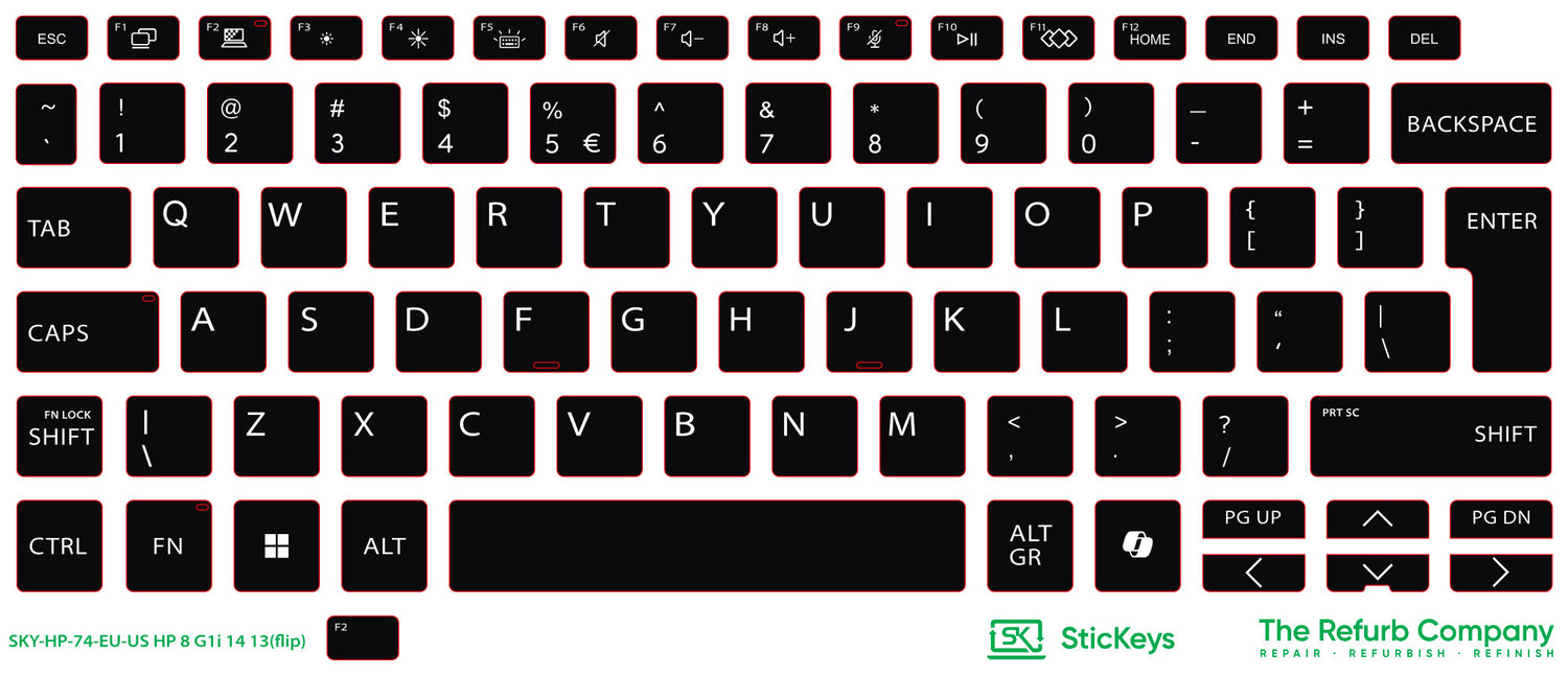 SticKeys for HP 8 G1i 14" / 8 G1i 14" Flip / X G1i 14 AI