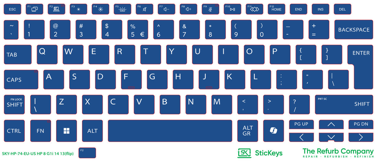 SticKeys for HP 8 G1i 14" / 8 G1i 14" Flip / X G1i 14 AI