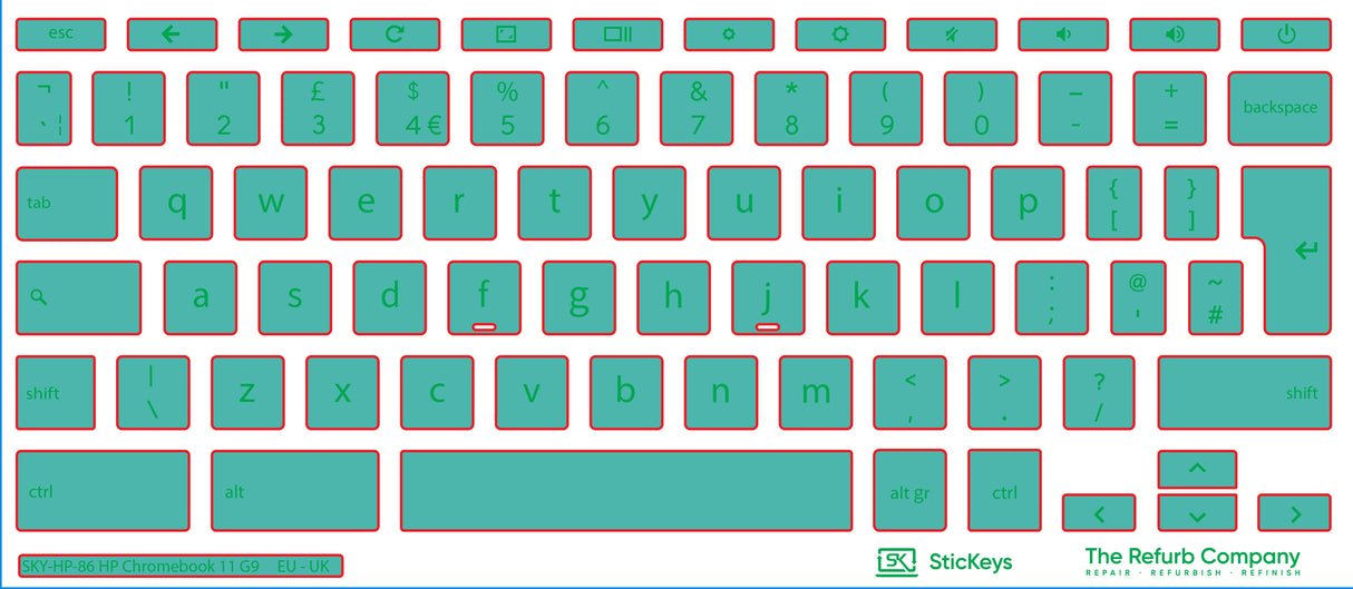SticKeys for HP Chromebook 11 G9 EE