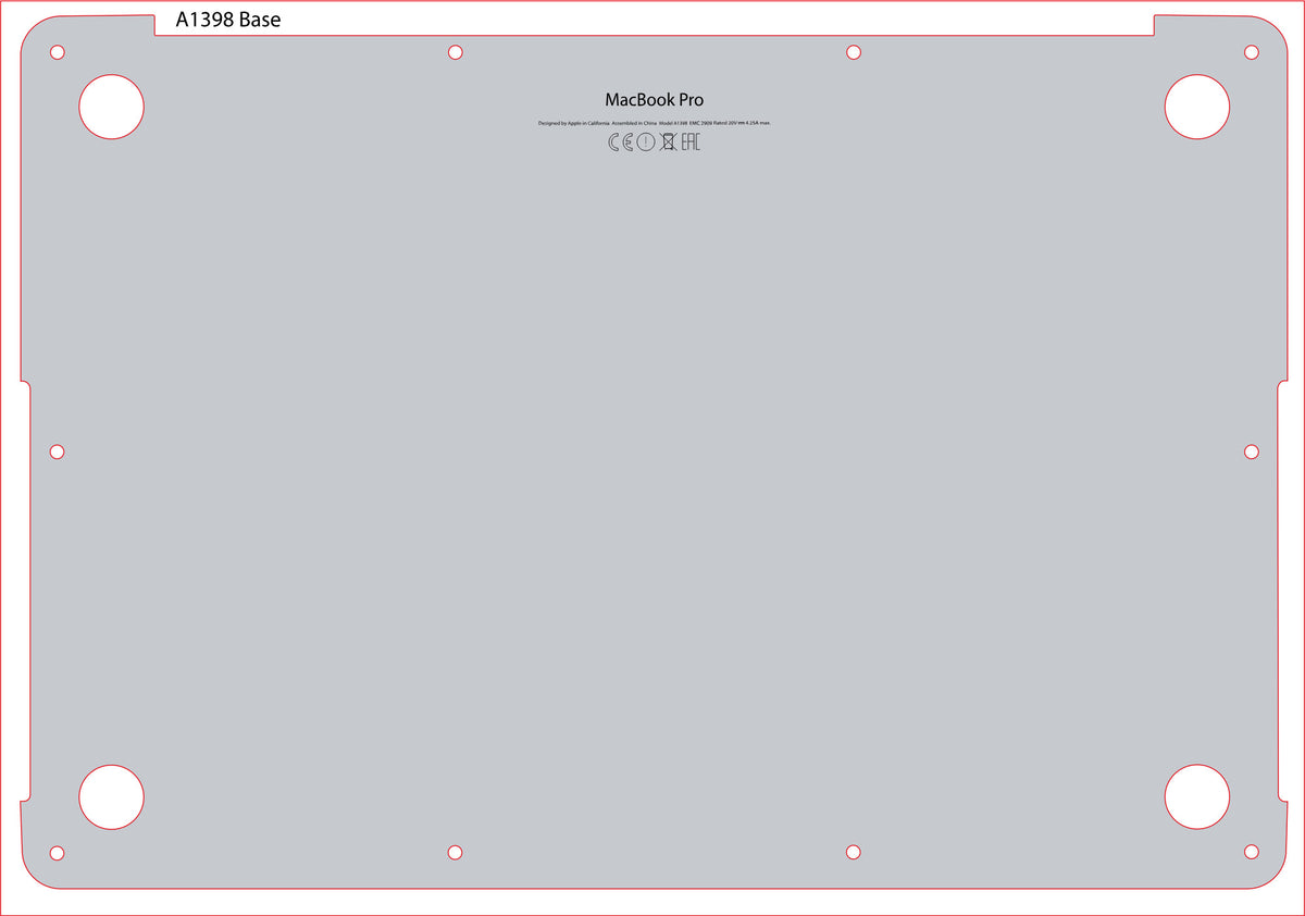 Base Skinz for Apple Macbook Pro A1398