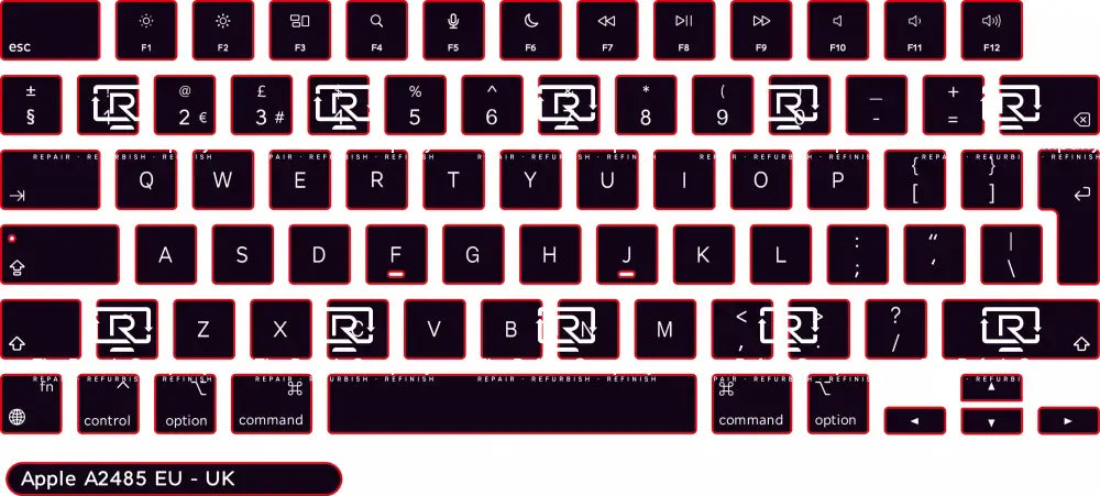 SticKeys® for Apple Macbook Pro A2485 / Apple Macbook Air A2681 / Apple Macbook Pro A2780
