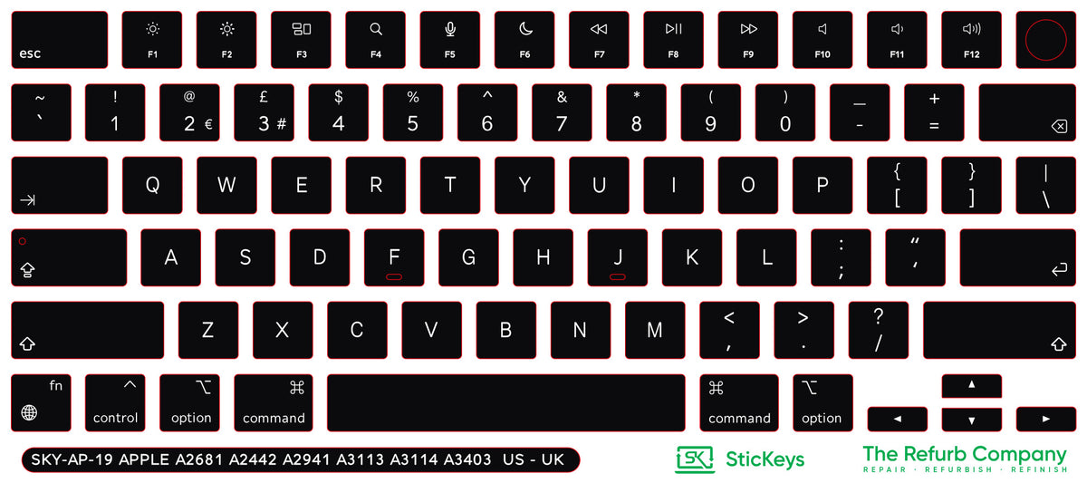 SticKeys for Apple A2442 A2681 A2941 A3113 A3114 A3403