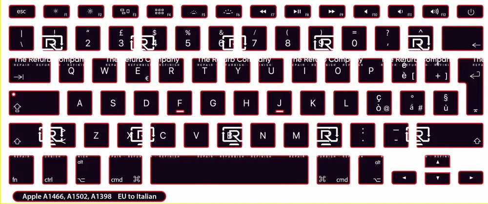 SticKeys® for Apple Macbook Pro A1398, A1502 / Apple Macbook Air 13" A1466