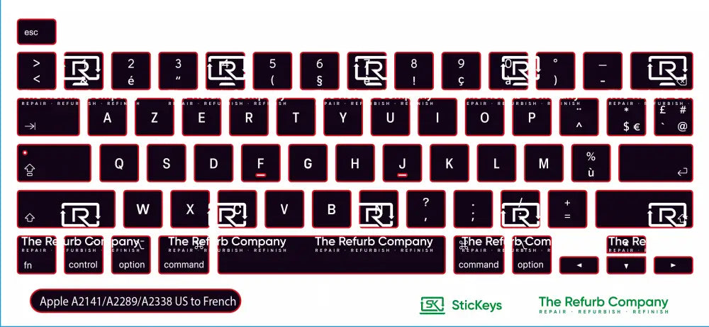 SticKeys® for Apple Macbook Pro 16,2 A2141, A2289, A2338