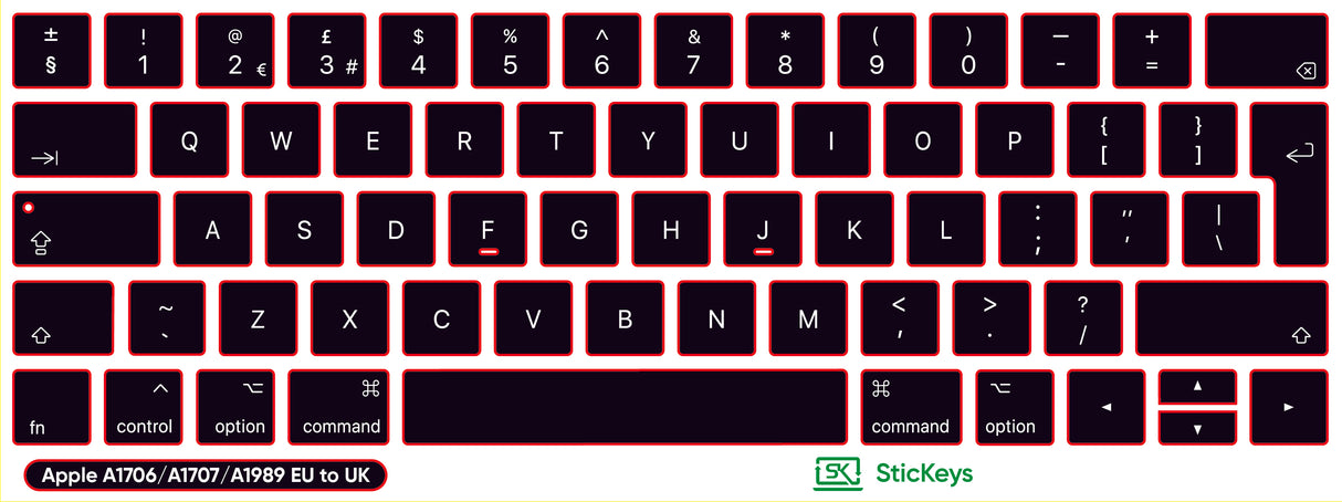 SticKeys® for Apple Macbook Pro A1706, A1707, A1989