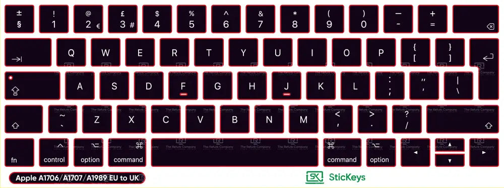 SticKeys® for Apple Macbook Pro A1706, A1707, A1989