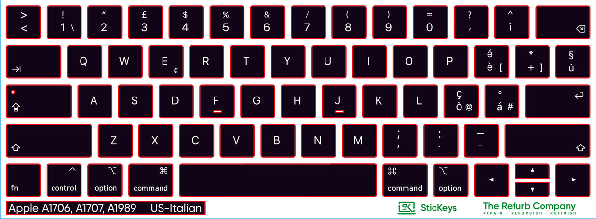 SticKeys® for Apple Macbook Pro A1706, A1707, A1989